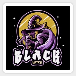 Black Witch Halloween Sticker